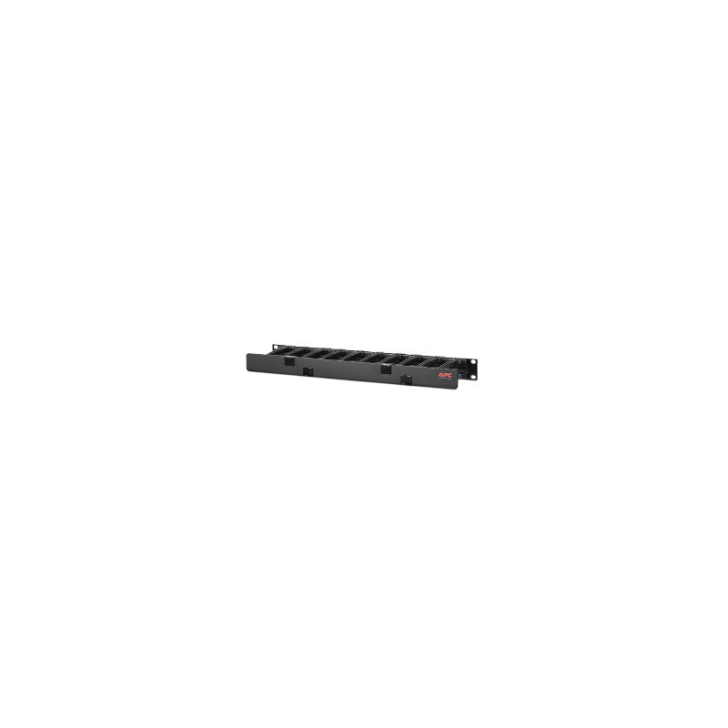 PC NetShelter Cable Management, Horizontal Cable Manager, 1U, Single Side with Cover, Black, 483 x 44 x 110 mm PC NetShelter Cable Management, Horizontal Cable Manager, 1U, Single Side with Cover, Black, 483 x 44 x 110 mm
