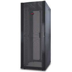 PC NetShelter SX, Networking Rack Enclosure, 42U, Black, 1991H x 750W x 1070D mm with Casters, Feet, Vertical Cable Managers, S