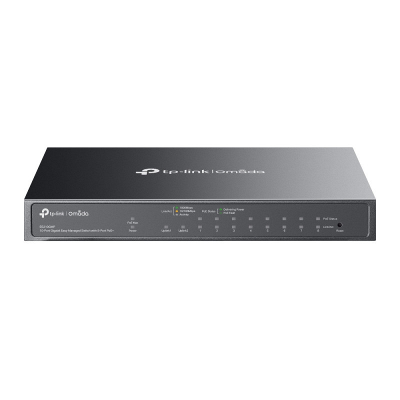 P-Link Omada 10-Port Gigabit Easy Managed Switch with 8-Port PoE+