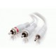 CablesToGo 1m 3.5mm Male to 2 RCA-Type Male Audio Y-Cable - iPod