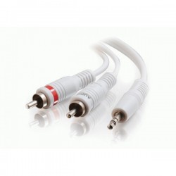 CablesToGo  2m 3.5mm Male to 2 RCA-Type Male Audio Y-Cable - iPod