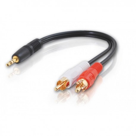 CablesToGo Value Series 3.5mm Stereo Plug/RCA Plug x2 Y-Cable