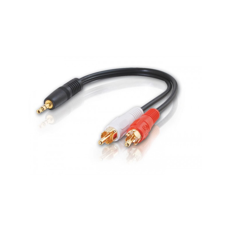 CablesToGo  Value Series 3.5mm Stereo Plug/RCA Plug x2 Y-Cable