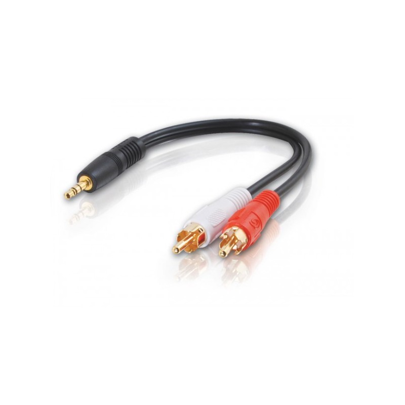 CablesToGo Value Series 3.5mm Stereo Plug/RCA Plug x2 Y-Cable