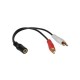 CablesToGo Value Series 3.5mm Stereo Jack/RCA Plug x2 Y-Cable