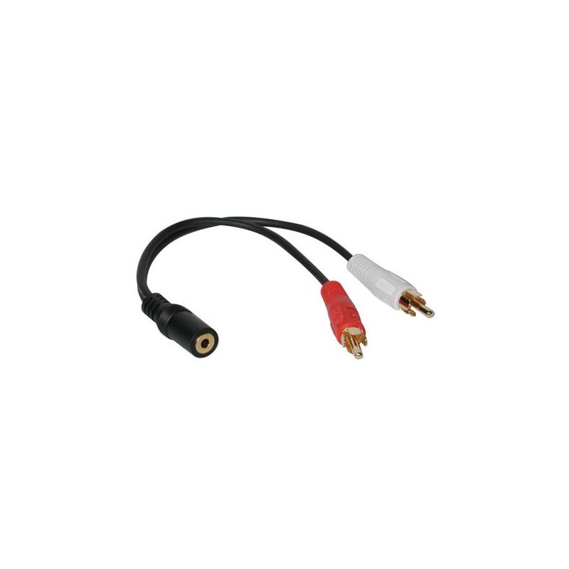 CablesToGo Value Series 3.5mm Stereo Jack/RCA Plug x2 Y-Cable