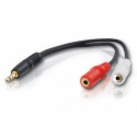 C2G Value Series 3.5mm Stereo Plug to 3.5mm Stereo Jack x2 Y-Cable