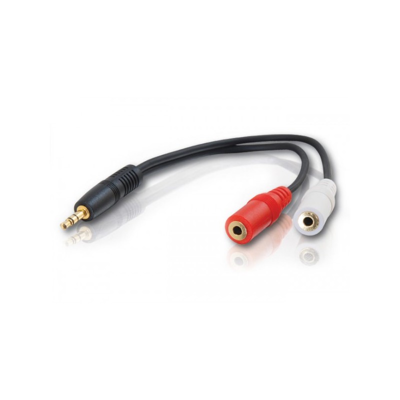 CablesToGo Value Series 3.5mm Stereo Plug to 3.5mm Stereo Jack x2 Y-Cable