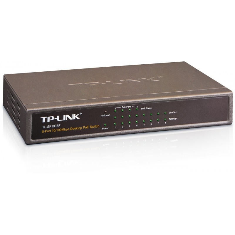 TP-LINK TL-SF1008P 8-Port 10/100Mbps Desktop Switch with 4-Port PoE