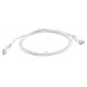 White Cat5e patch lead with a short boot