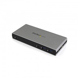 Universal USB 3.0 Laptop Docking Station w/ Dual DVI Video - HDMI & VGA Adapters, 2x USB Fast-Charge Ports, USB 3.0, GbE