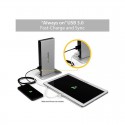 Universal USB 3.0 Laptop Docking Station w/ Dual DVI Video - HDMI & VGA Adapters, 2x USB Fast-Charge Ports, USB 3.0, GbE