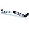 24 Way Unloaded Angled Keystone Patch Panel