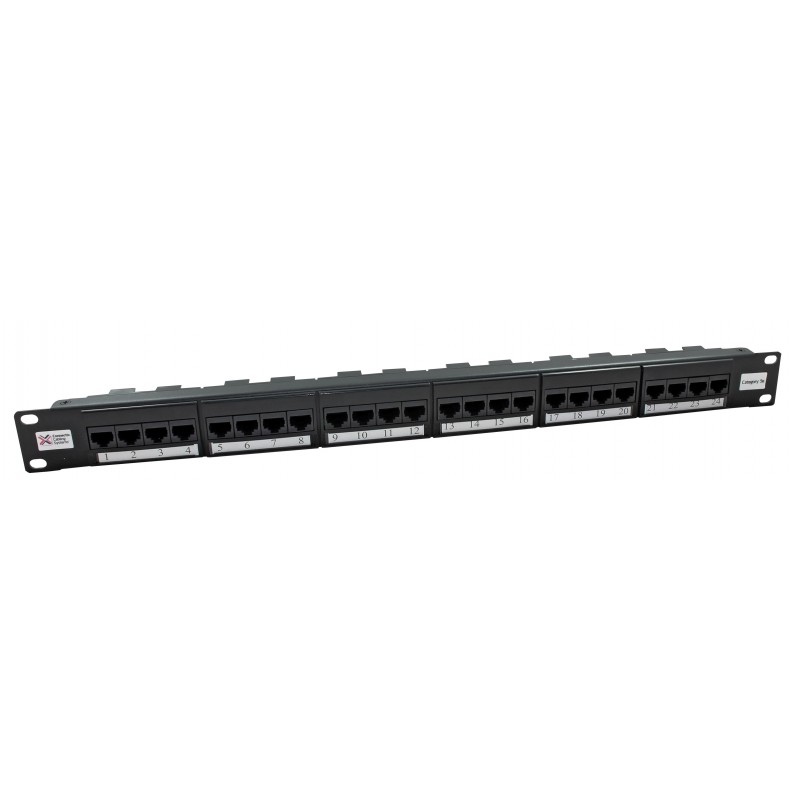 24 Port Cat5e UTP Elite Patch Panel + Rear Cable Managment