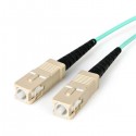 StarTech.com 2m 10Gb Aqua LC/SC Duplex 50/125 Multimode LSZH Fiber Cable
