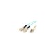 StarTech.com Fiber Optic Cable - 10 Gb Aqua - Multimode Duplex 50/125 - LSZH - LC/SC - 2 m