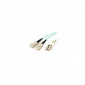 StarTech.com Fiber Optic Cable - 10 Gb Aqua - Multimode Duplex 50/125 - LSZH - LC/SC - 2 m