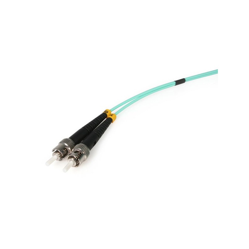 StarTech.com 1m 10Gb Aqua ST/ST Duplex 50/125 Multimode LSZH Fiber Cable