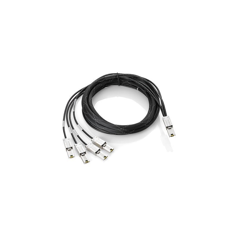 HP StorageWorks 4m External Mini-SAS to 4x1 Mini-SAS Cable