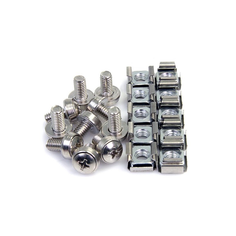 StarTech.com 50 Pkg M6 Mounting Screws and Cage Nuts for Server Rack Cabinet