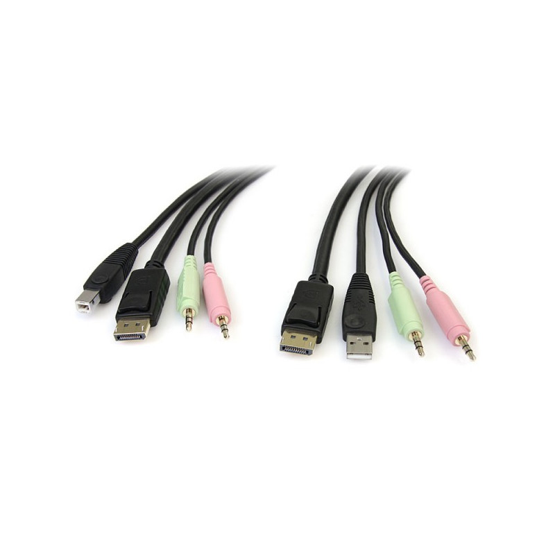 StarTech.com  DP4N1USB6 keyboard video mouse (KVM) cable