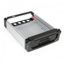 StarTech.com Aluminum Black  SATA Hard Drive Drawer - Storage mobile rack - black