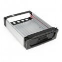 StarTech.com Aluminum Black SATA Hard Drive Drawer - Storage mobile rack - black