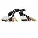 StarTech.com 4-in-1 USB Dual Link DVI-D KVM Switch Cable with Audio and Microphone - Keyboard / video / mouse / au