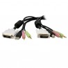 StarTech.com 4-in-1 USB Dual Link DVI-D KVM Switch Cable with Audio and Microphone - Keyboard / video / mouse / au