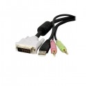 StarTech.com 4-in-1 USB Dual Link DVI-D KVM Switch Cable with Audio and Microphone - Keyboard / video / mouse / au