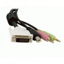 StarTech.com 4-in-1 USB Dual Link DVI-D KVM Switch Cable with Audio and Microphone - Keyboard / video / mouse / au