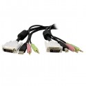 StarTech.com 4-in-1 USB Dual Link DVI-D KVM Switch Cable with Audio and Microphone - Keyboard / video / mouse / au