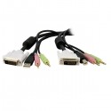 StarTech.com 4-in-1 USB Dual Link DVI-D KVM Switch Cable with Audio and Microphone - Keyboard / video / mouse / au