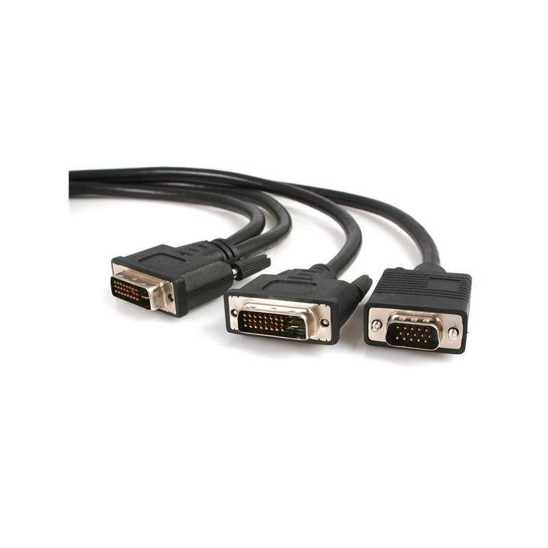 StarTech.com DVI-I male to DVI-D male + VGA male splitter