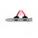 2 Port SATA to eSATA Slot Plate Bracket