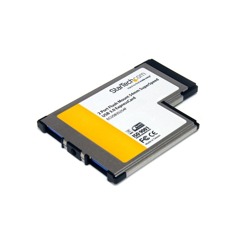 StarTech.com 2 Port Flush Mount ExpressCard USB 3.0 Card Adapter
