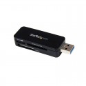 StarTech.com USB 3.0 External Flash Multi Media Memory Card Reader - SDHC MicroSD