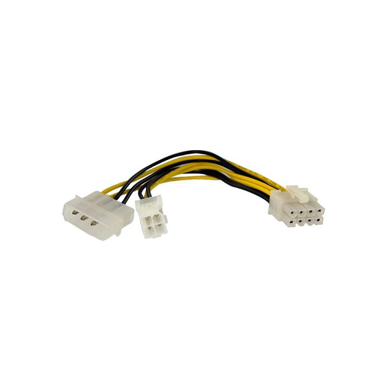 StarTech.com 15 cm 4-Pin naar 8-Pin EPS Voedingsadapter met LP4 - F/M