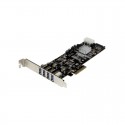 4 Port PCI Express (PCIe) SuperSpeed USB 3.0 Card Adapter w/ 2 Dedicated 5Gbps Channels - UASP - SATA / LP4 Power