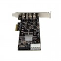 4 Port PCI Express (PCIe) SuperSpeed USB 3.0 Card Adapter w/ 4 Dedicated 5Gbps Channels - UASP - SATA / LP4 Power