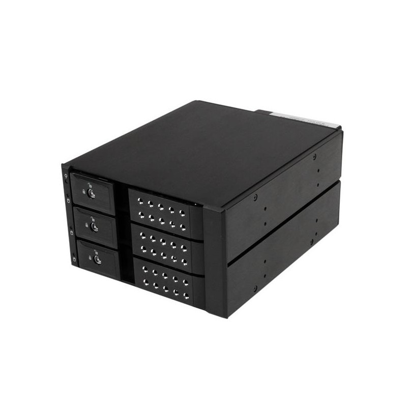 3 Bay Aluminum Trayless Hot Swap Mobile Rack Backplane for 3.5in SAS II/SATA III - 6 Gbps HDD