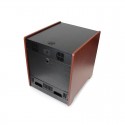 12U Office Server Cabinet w/ Wood Finish and Casters