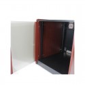 12U Office Server Cabinet w/ Wood Finish and Casters