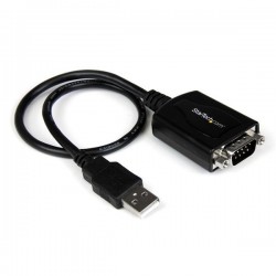 StarTech.com  1 ft USB to RS232 Serial DB9 Adapter Cable with COM Retention