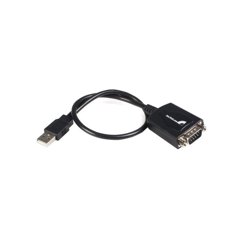 StarTech.com 1 ft USB to RS232 Serial DB9 Adapter Cable with COM Retention