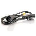 CablesToGo 1.2m 16AWG 250 Volt Computer Power Extension Cord (IEC320 C13- IEC320 C14)