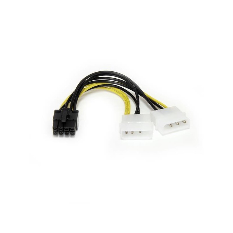 StarTech.com 6in LP4 to 8 Pin PCI Express Video Card Power Cable Adapter