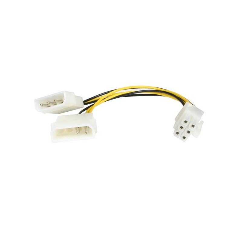 StarTech.com 6in LP4 to 6 Pin PCI Express Video Card Power Cable Adapter