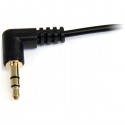 StarTech.com 1 ft Slim 3.5mm Right Angle Stereo Audio Cable - M/M