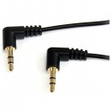 StarTech.com 1 ft Slim 3.5mm Right Angle Stereo Audio Cable - M/M